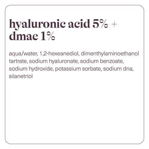 hyaluronic acid 5% + dmae 1%